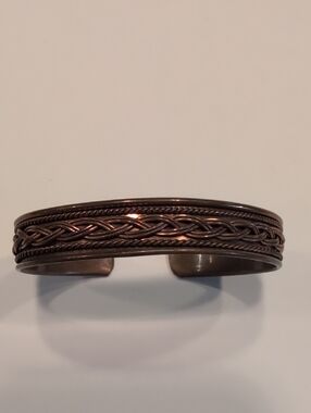 Braided Copper Cuff Bracelet - Copper